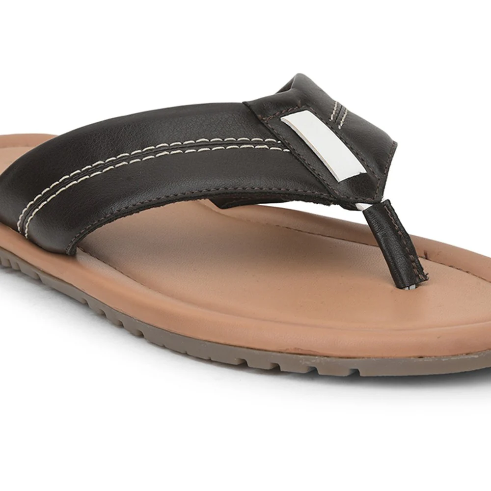 Coolers By Liberty CAROL Casual Brown Flip-Flop Slippers & Flip-Flop For Men - Image 4