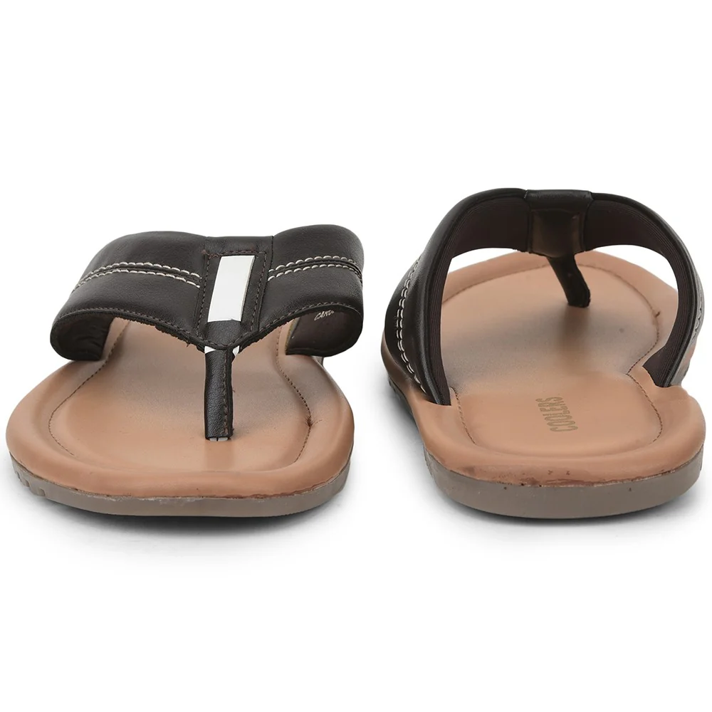 Coolers By Liberty CAROL Casual Brown Flip-Flop Slippers & Flip-Flop For Men - Image 5