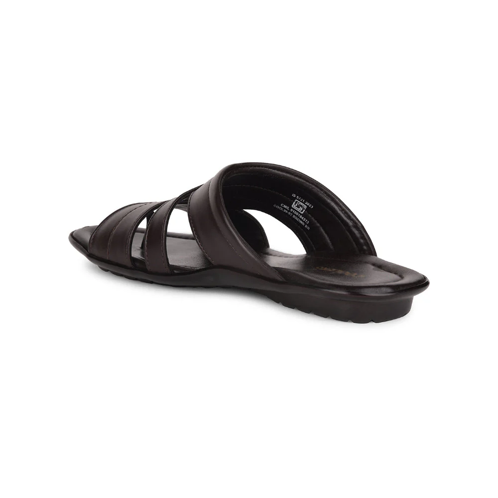Coolers Casual Brown Toe Ring Slippers For Men COOL99-92 By Liberty - Image 4