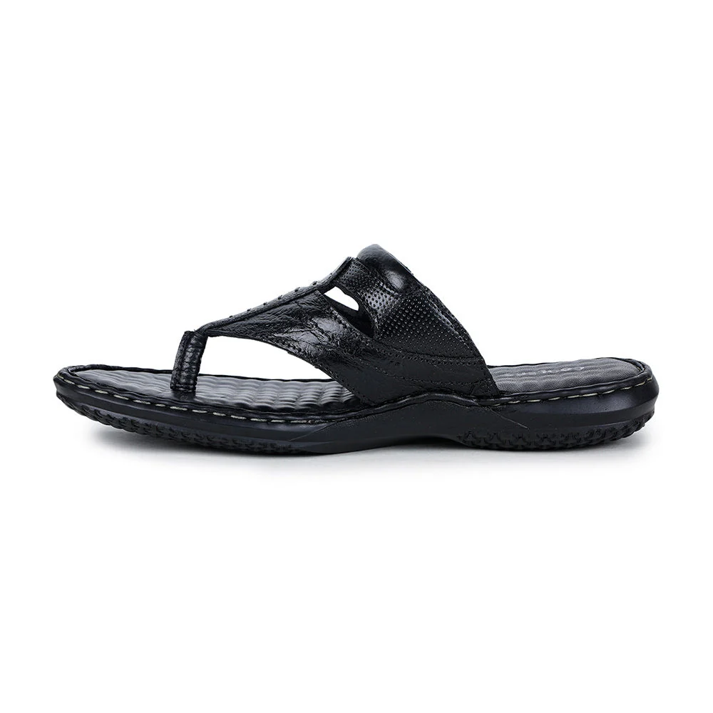 Coolers By Liberty DTL-3 Casual Black Slippers & Flip-Flop For Men - Image 2