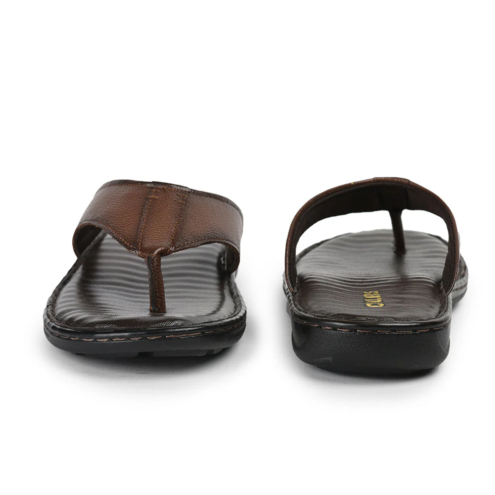 Coolers By Liberty Men HOL-128E Tan Casual Slipper - Image 4
