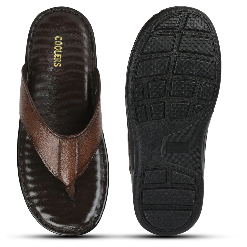 Coolers By Liberty Men HOL-128E Tan Casual Slipper - Image 5