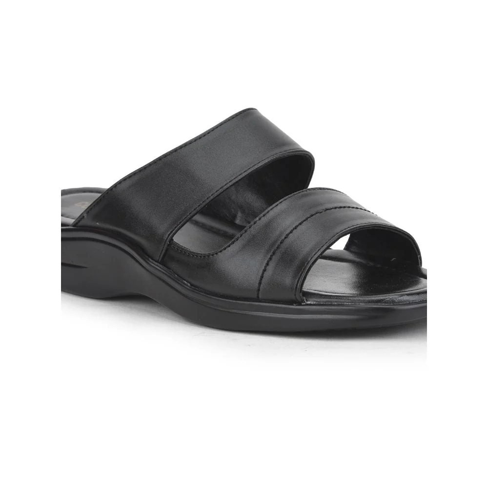 Coolers Casual Black Slippers For Men 2050-S209 By Liberty - Image 4