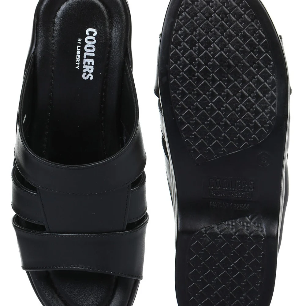 Coolers Casual (Black) Slippers For Men 7123-120 By Liberty - Image 5