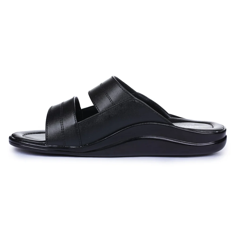 Coolers Casual Black Slippers For Men 7193-60 By Liberty - Image 3