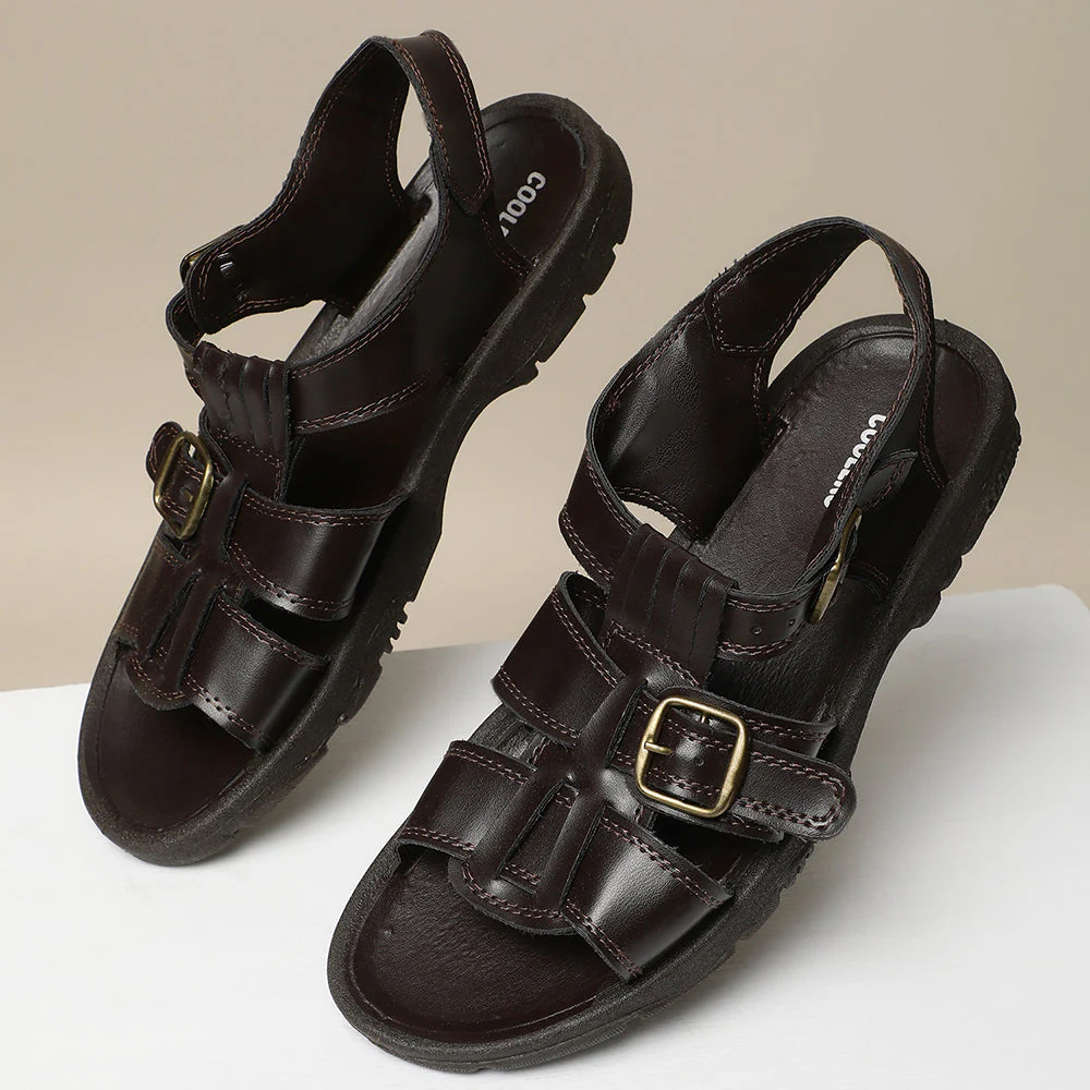 Coolers Casual (Brown) Sandals For Men SEMSON-N By Liberty - Image 3