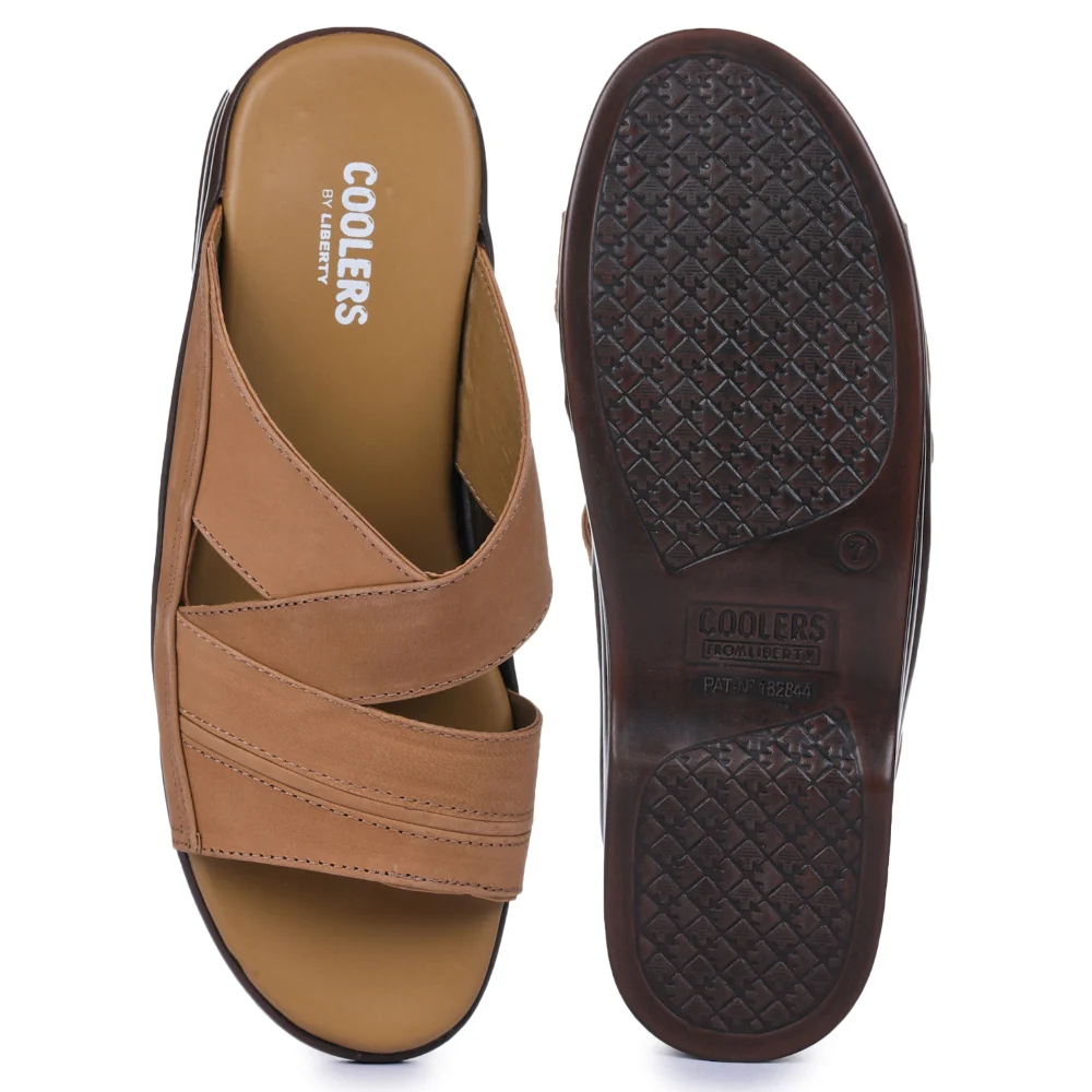 Coolers Casual Brown Slippers For Men 7123-79 By Liberty - Image 6