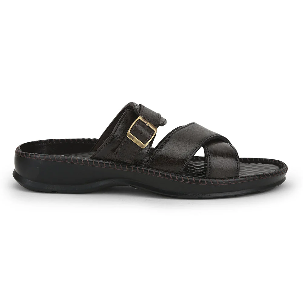 Coolers Casual (Brown) Slippers For Men STEAMER-03 By Liberty - Image 2
