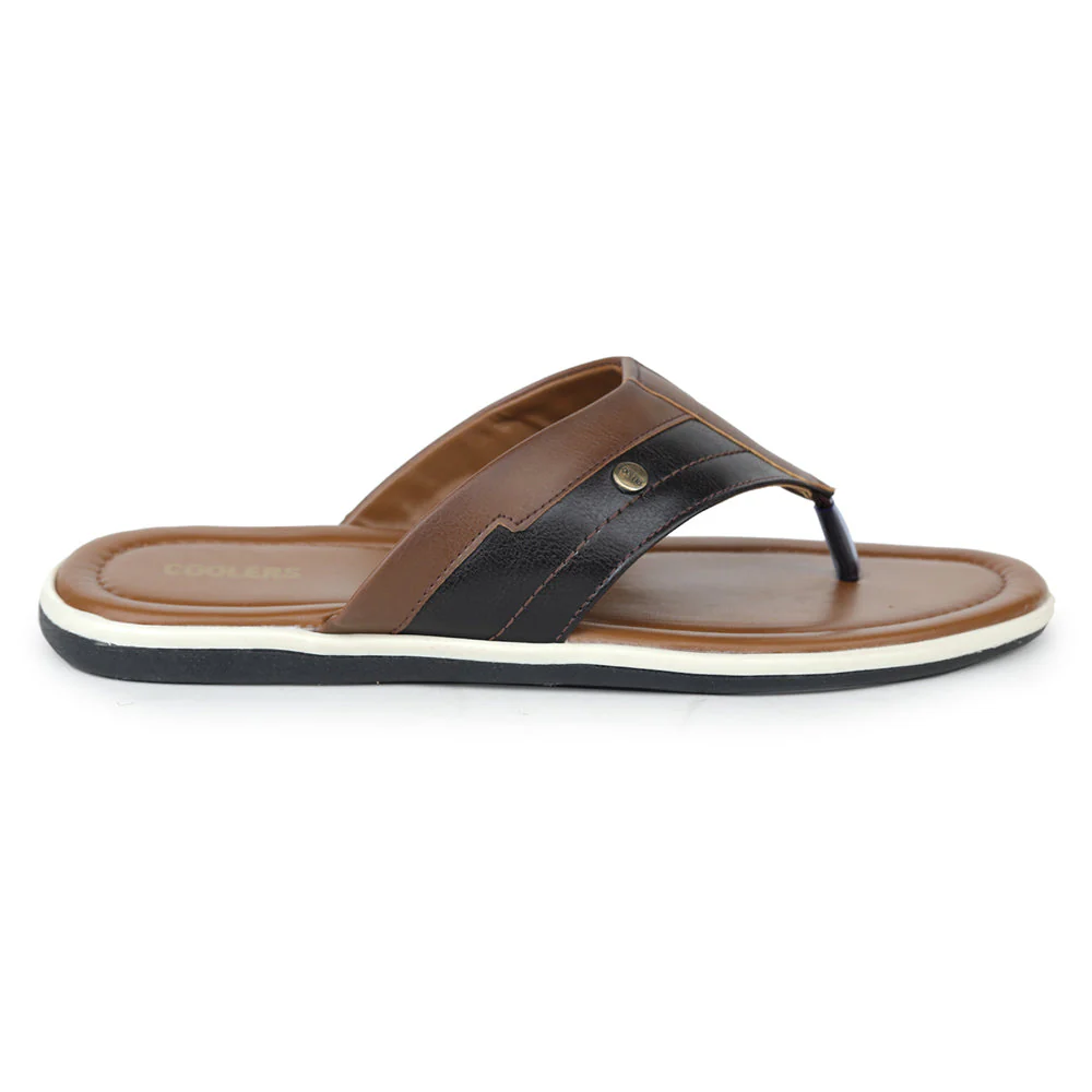 Coolers Casual Slippers For Men Brown LPM-157 By Liberty - Image 2