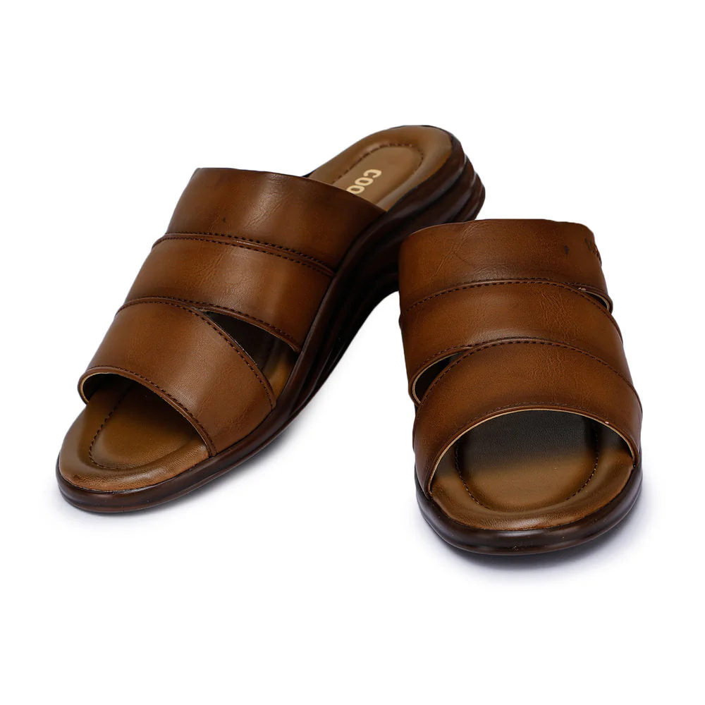 Coolers Casual (Tan) Slippers For Men 7123-310 By Liberty - Image 3