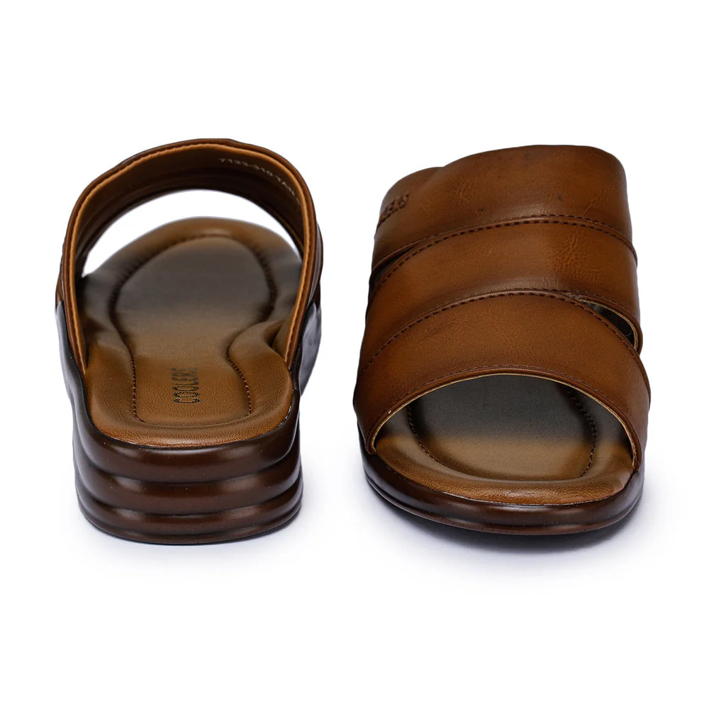 Coolers Casual (Tan) Slippers For Men 7123-310 By Liberty - Image 4