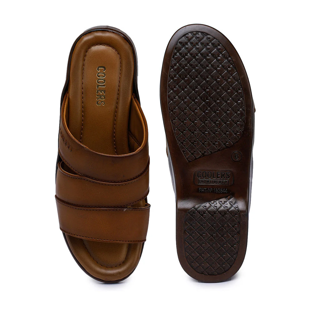 Coolers Casual (Tan) Slippers For Men 7123-310 By Liberty - Image 5