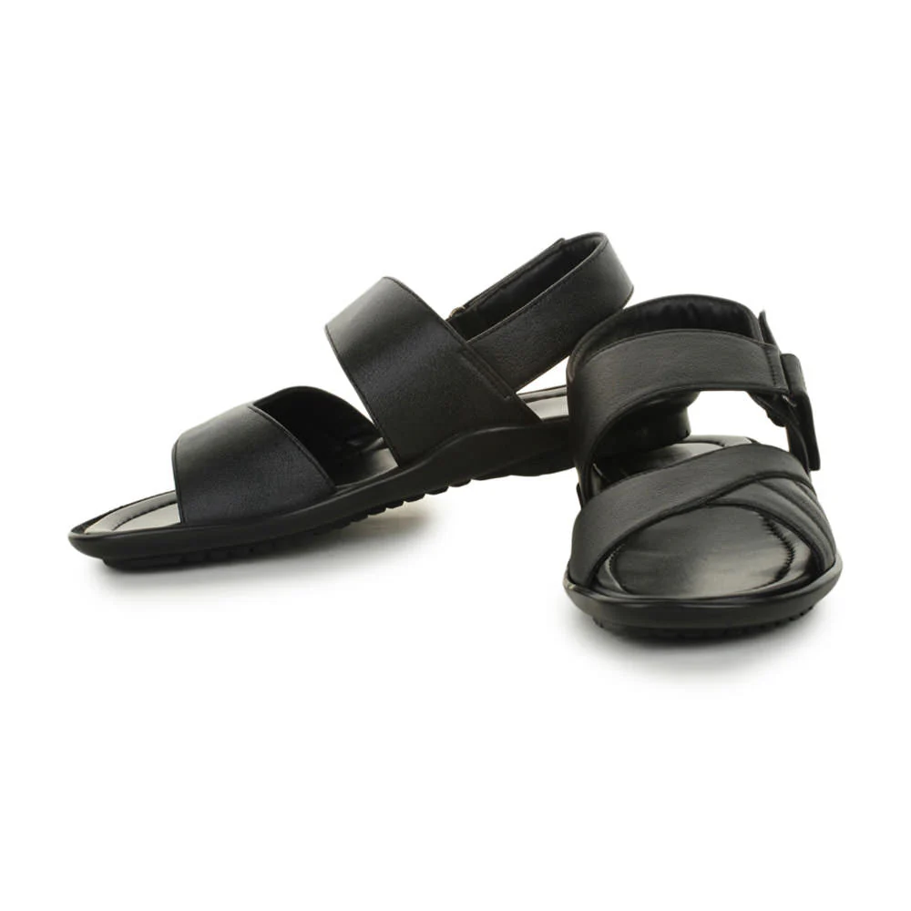 Coolers Formal (Black) Sandals For Men LAF-202 By Liberty - Image 3