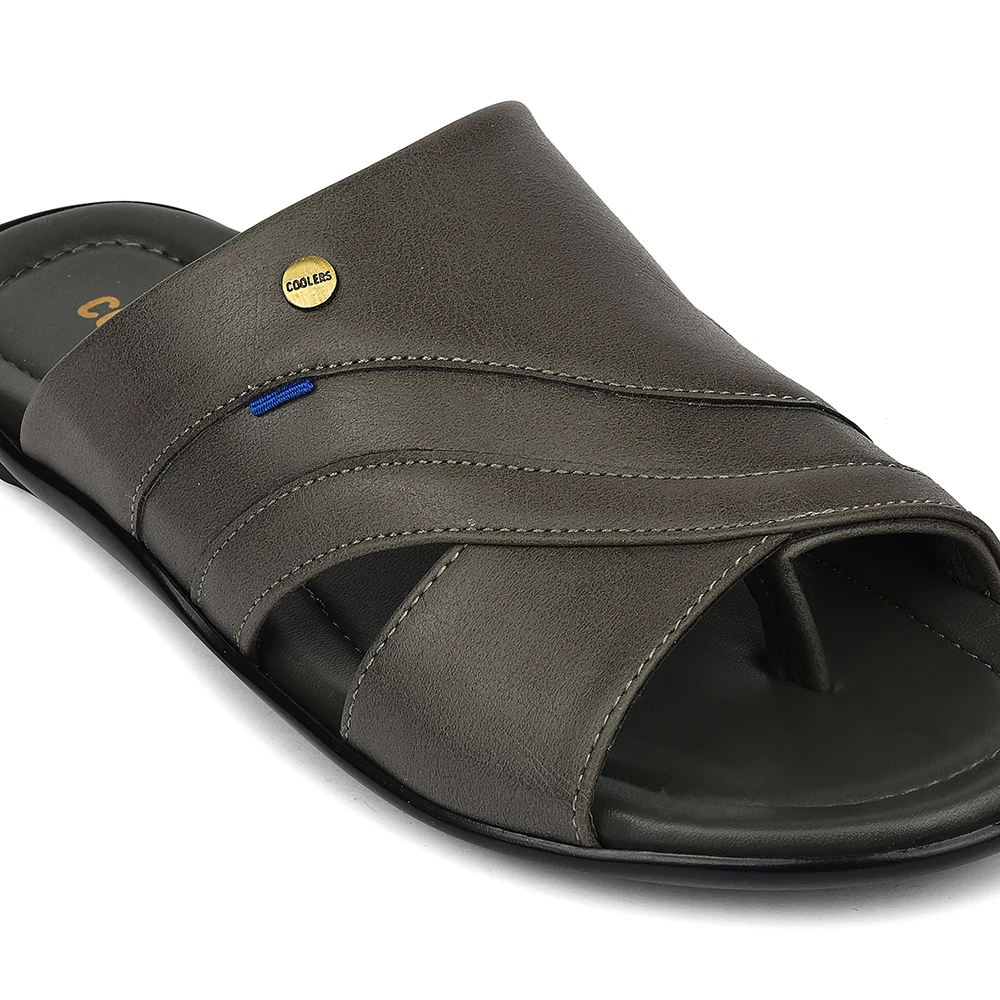 Coolers Grey Casual Flat Sandal For Men SENTOS-1 By Liberty - Image 4