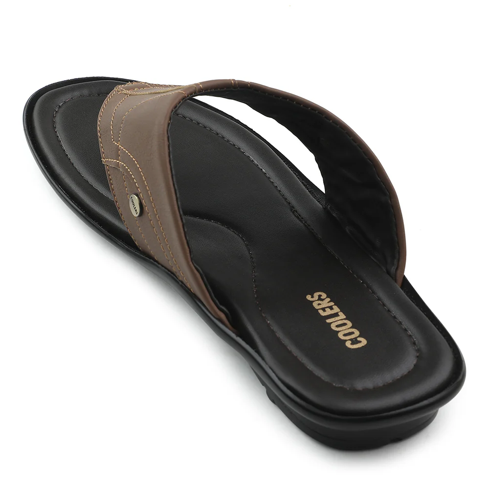 Coolers Tan Casual Slipper For Men LIGHTER-1 By Liberty - Image 4