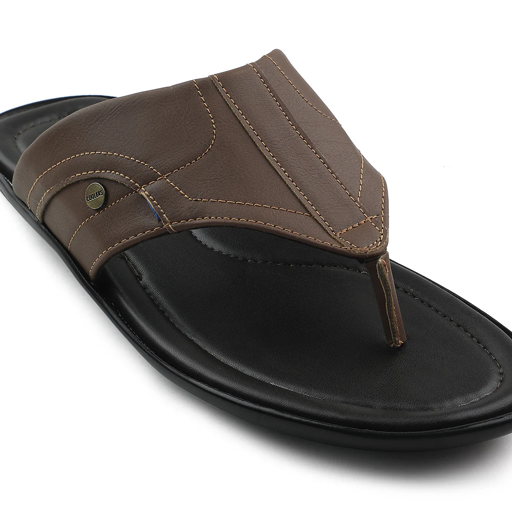 Coolers Tan Casual Slipper For Men LIGHTER-1 By Liberty - Image 5