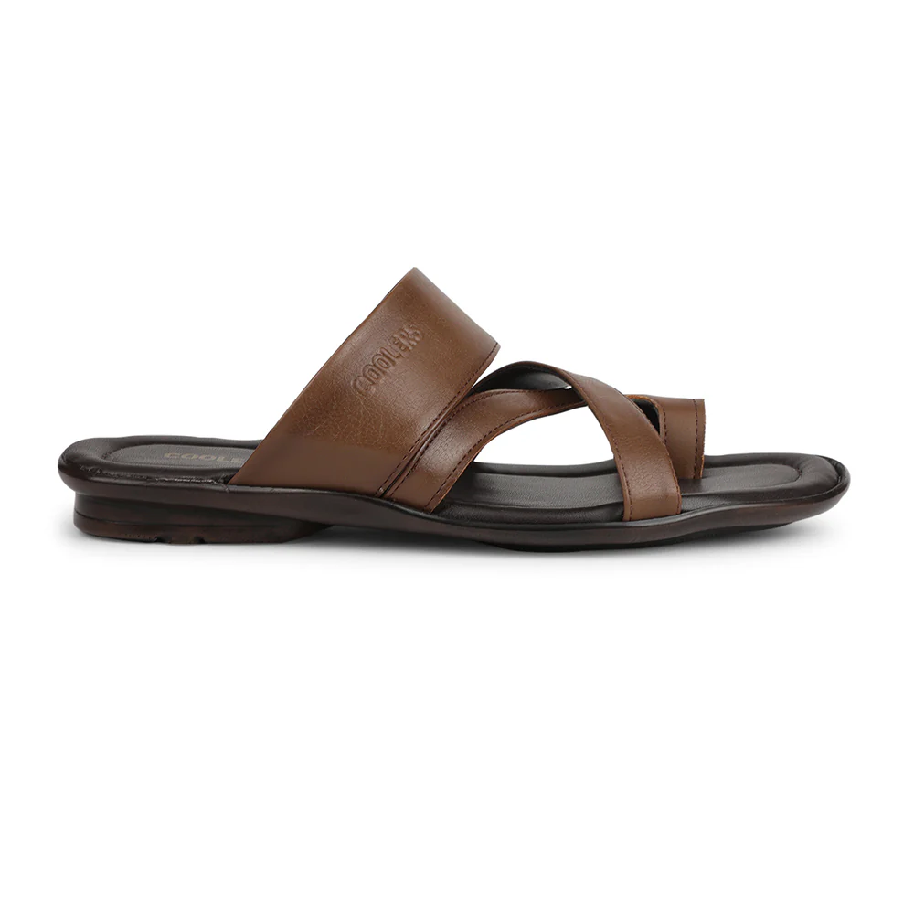 Coolers Tan Casual Slipper For Men ORTIZ-36 By Liberty - Image 2