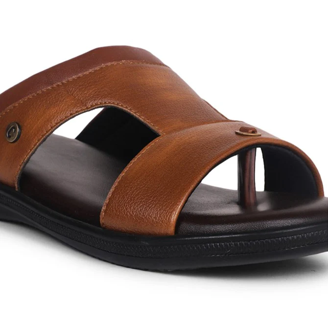 Coolers Tan Casual Slipper For Men VCL-24 By Liberty - Image 6