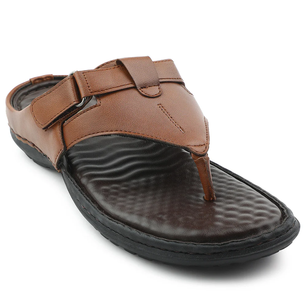 Coolers Tan Casual Slipper For Men VSL-13E By Liberty