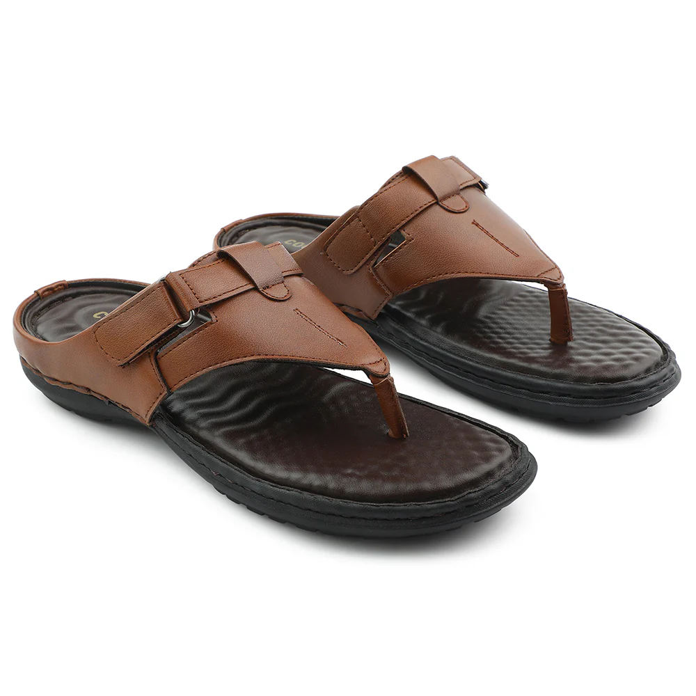 Coolers Tan Casual Slipper For Men VSL-13E By Liberty - Image 3