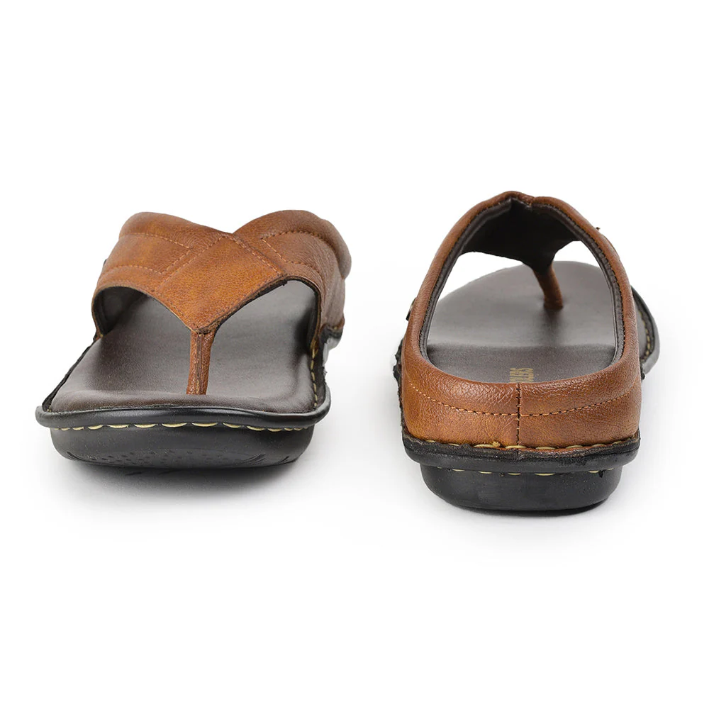 Coolers Tan Casual Slippers For Men AVN-08 By Liberty - Image 5