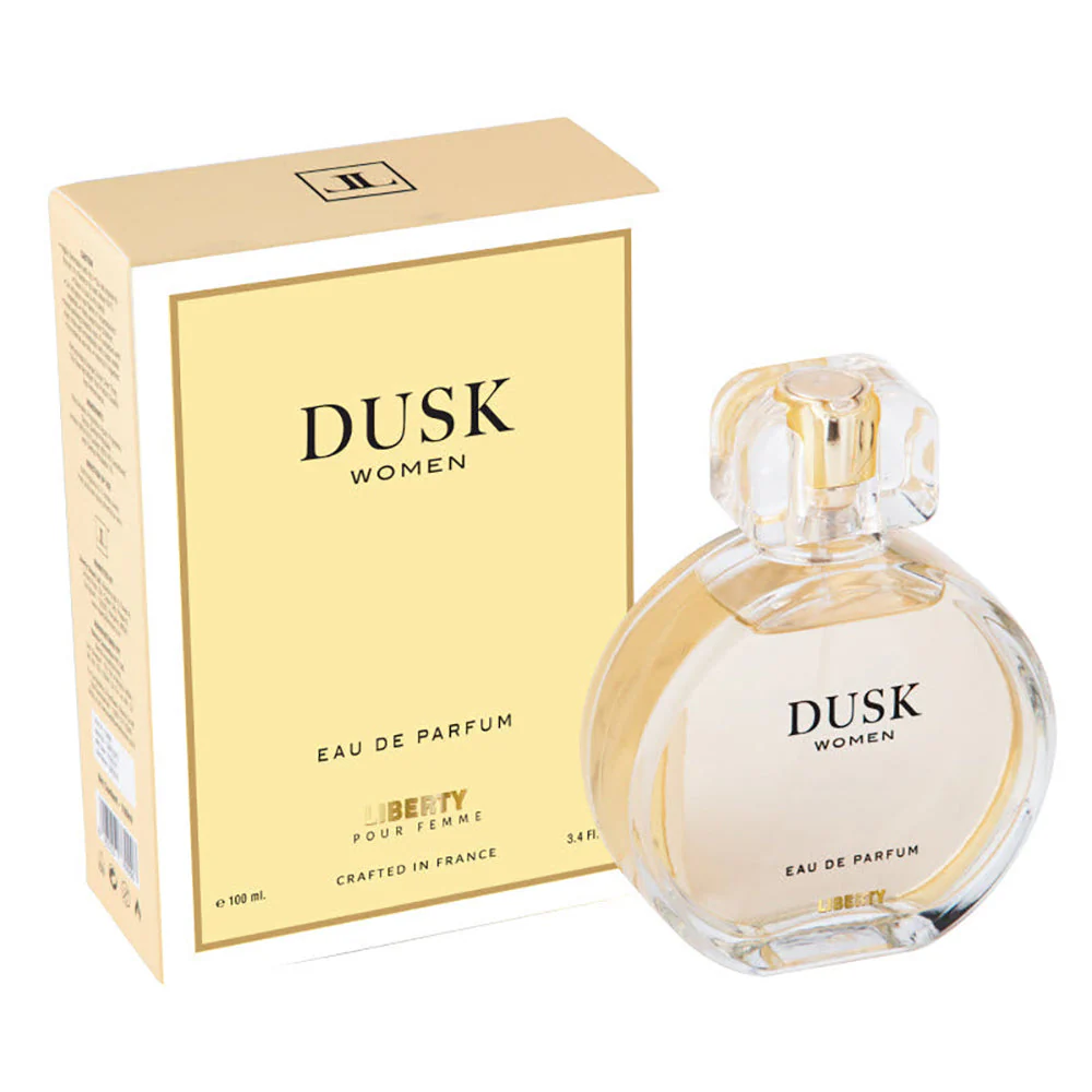Liberty Luxury Dusk Perfume for Women (100ml/3.4Oz), Eau De Parfum (EDP), Crafted in France, Long Lasting Smell, Fruity notes.