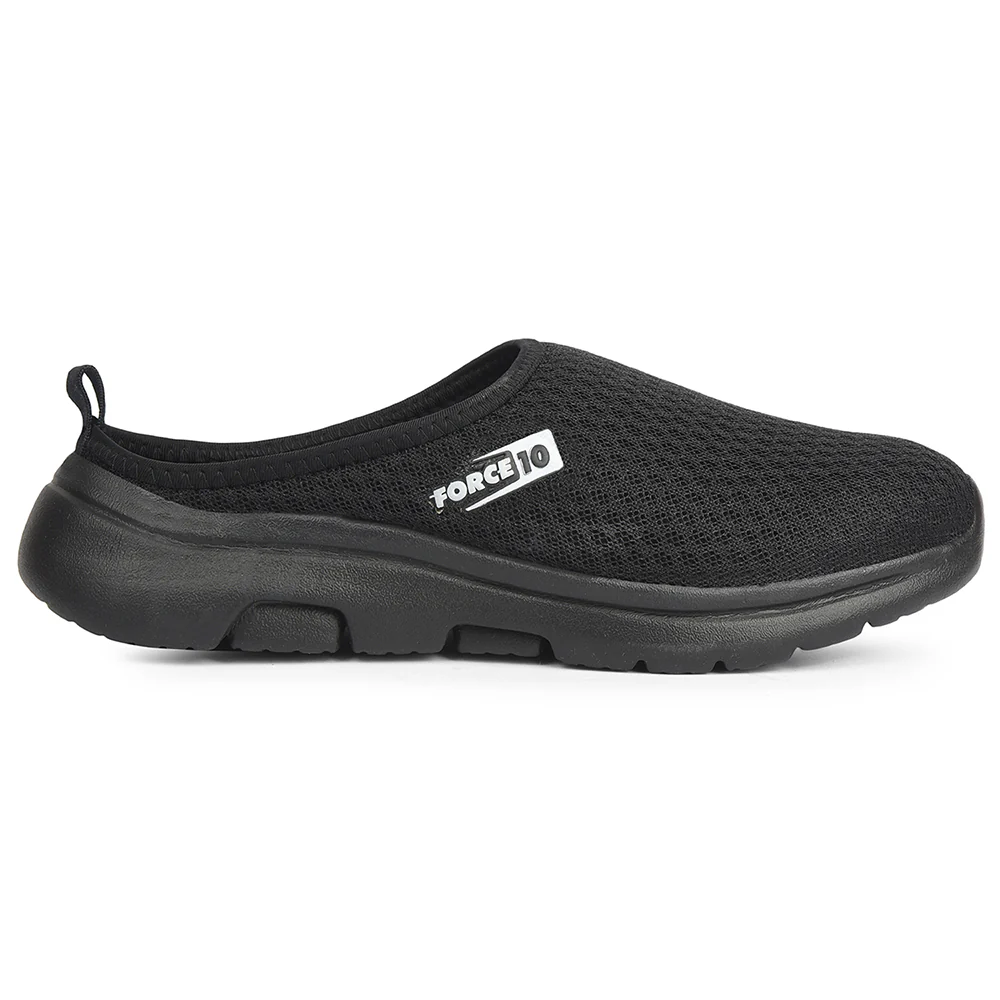 Force 10 Black Non Lacing Casual Mules For Men RWM-13 By Liberty - Image 2