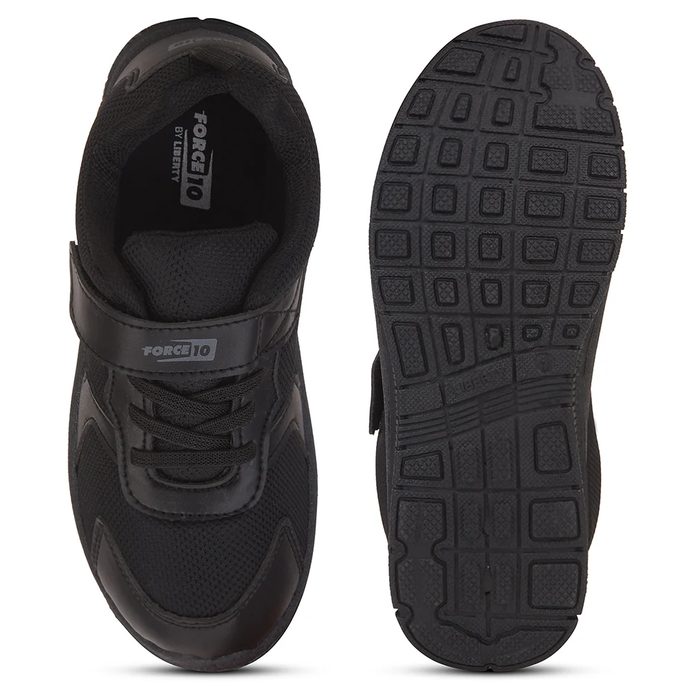 Force 10 Black Non-Lacing Uniform School Shoes For Kids TIGER By Liberty - Image 8