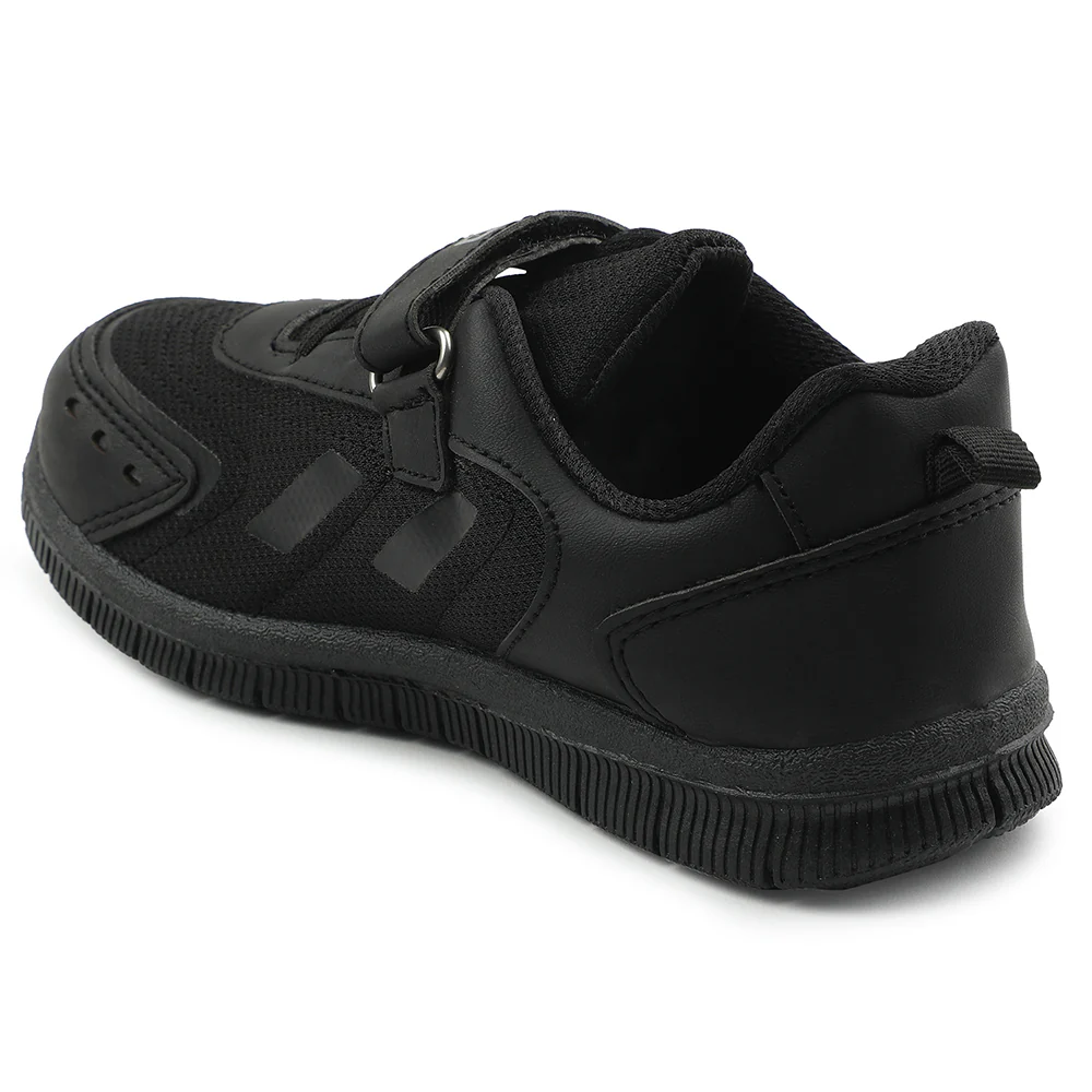 Force 10 Black Non Lacing Uniform School Shoes For Kids TRIVSKO-3E By Liberty - Image 5