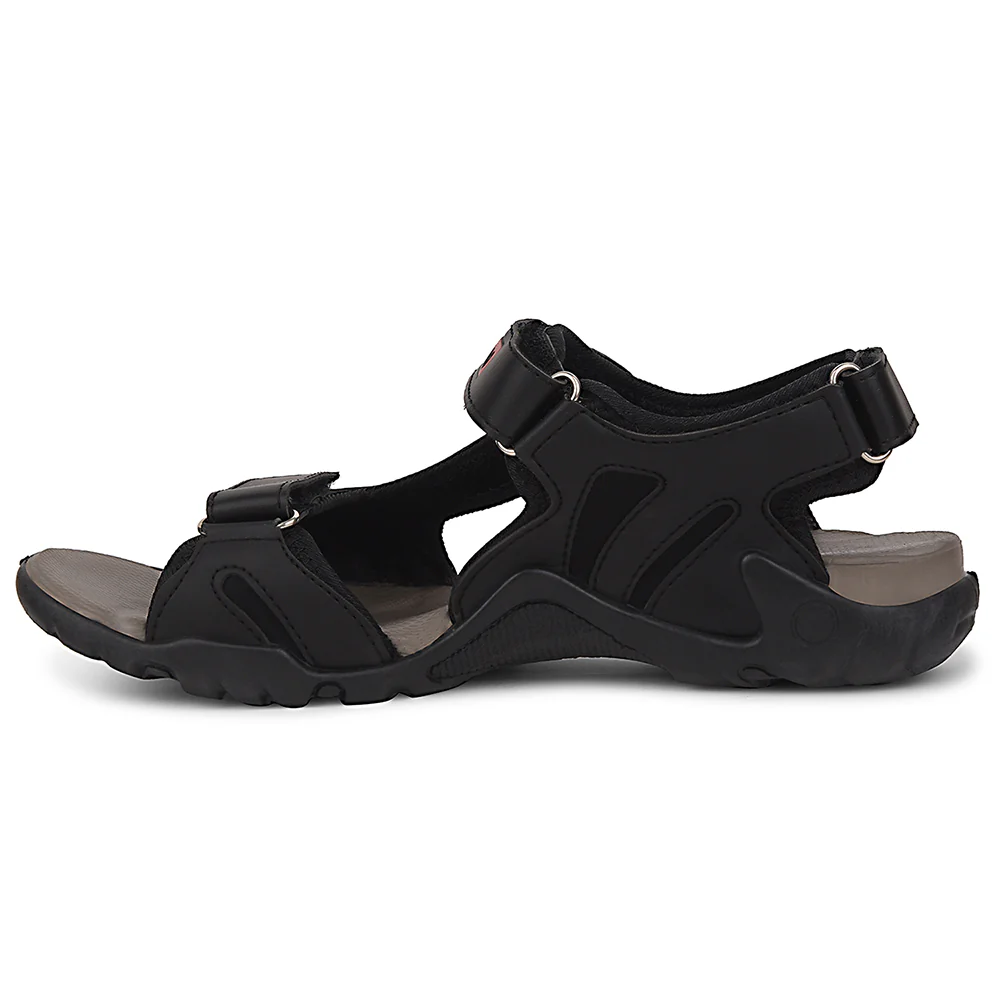 Force 10 Black Sporty Casual Sandal For Men 8141-20 By Liberty - Image 3