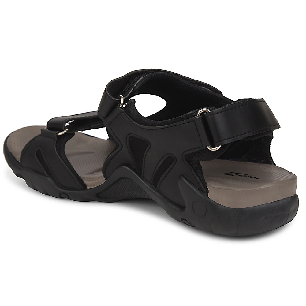 Force 10 Black Sporty Casual Sandal For Men 8141-20 By Liberty - Image 4