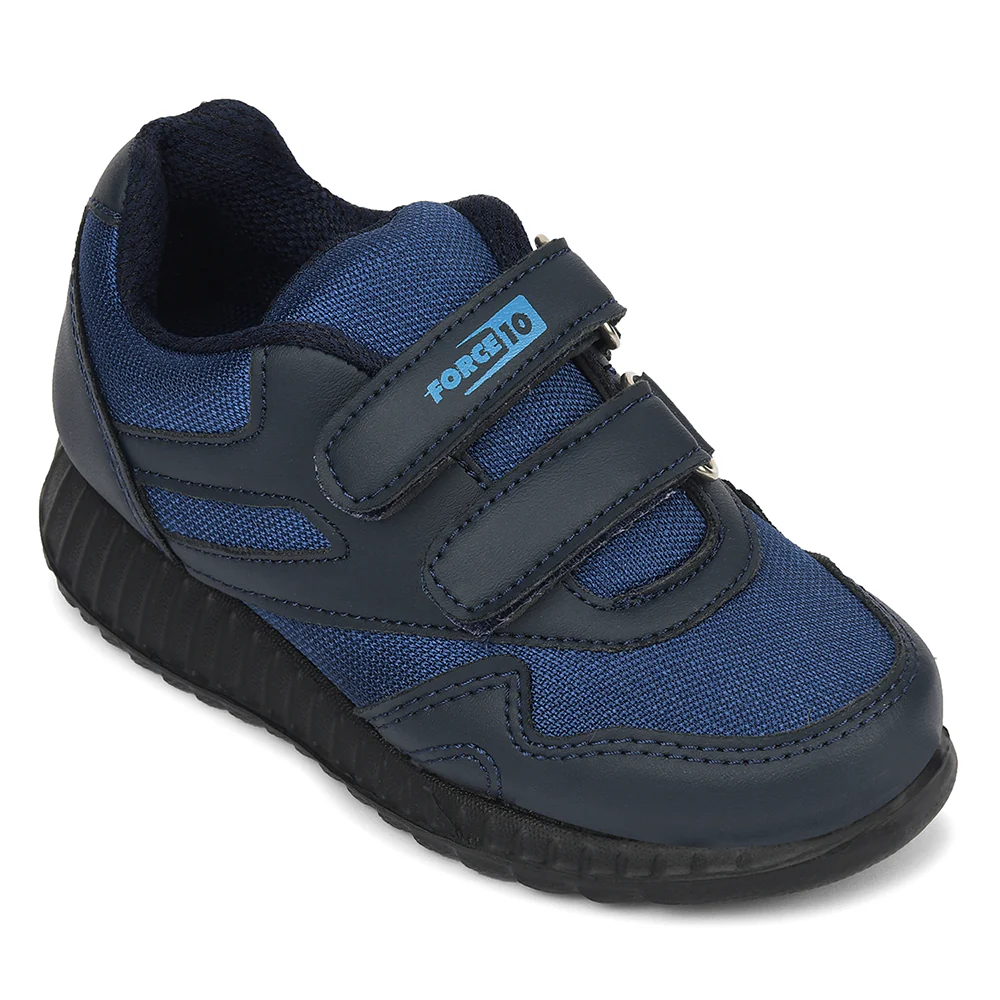 Force 10 Blue Non Lacing Uniform School Shoes For Kids 9906-90VGN By Liberty