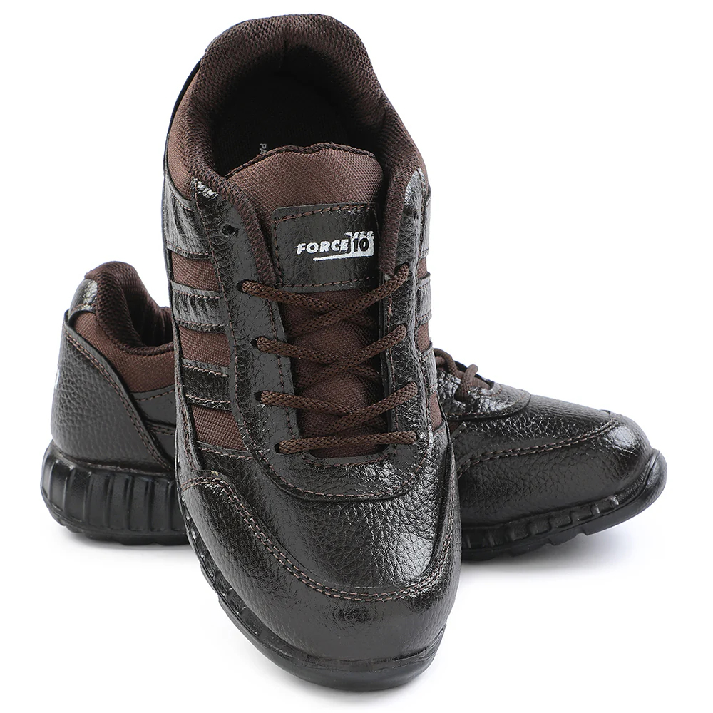 Force 10 Brown Lacing Uniform School Shoes For Kids ELECTRA By Liberty - Image 11