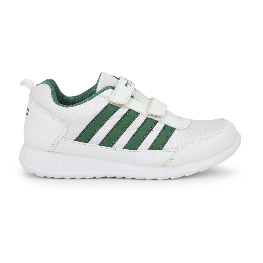 Force 10 Green Non Lacing Uniform School Shoes For Kids 9906-90SV By Liberty - Image 2