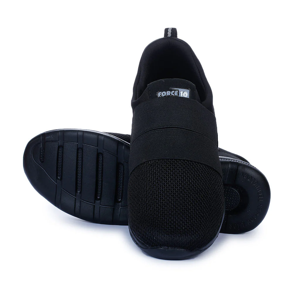 Force 10 Men's Black Sports Non Lacing (MILLER-5) - Image 6