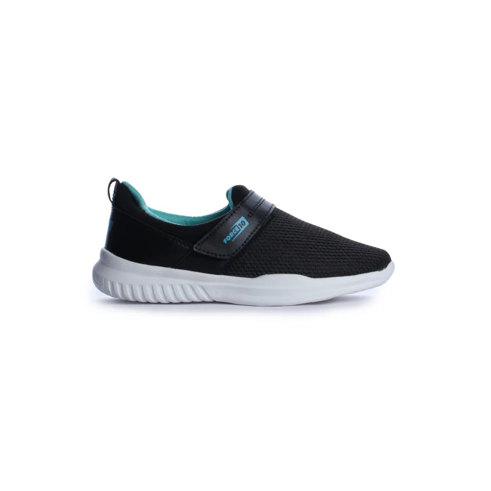 Force 10 Sports Black Slip-on Walking Shoes For Men VISION-3 By Liberty - Image 2
