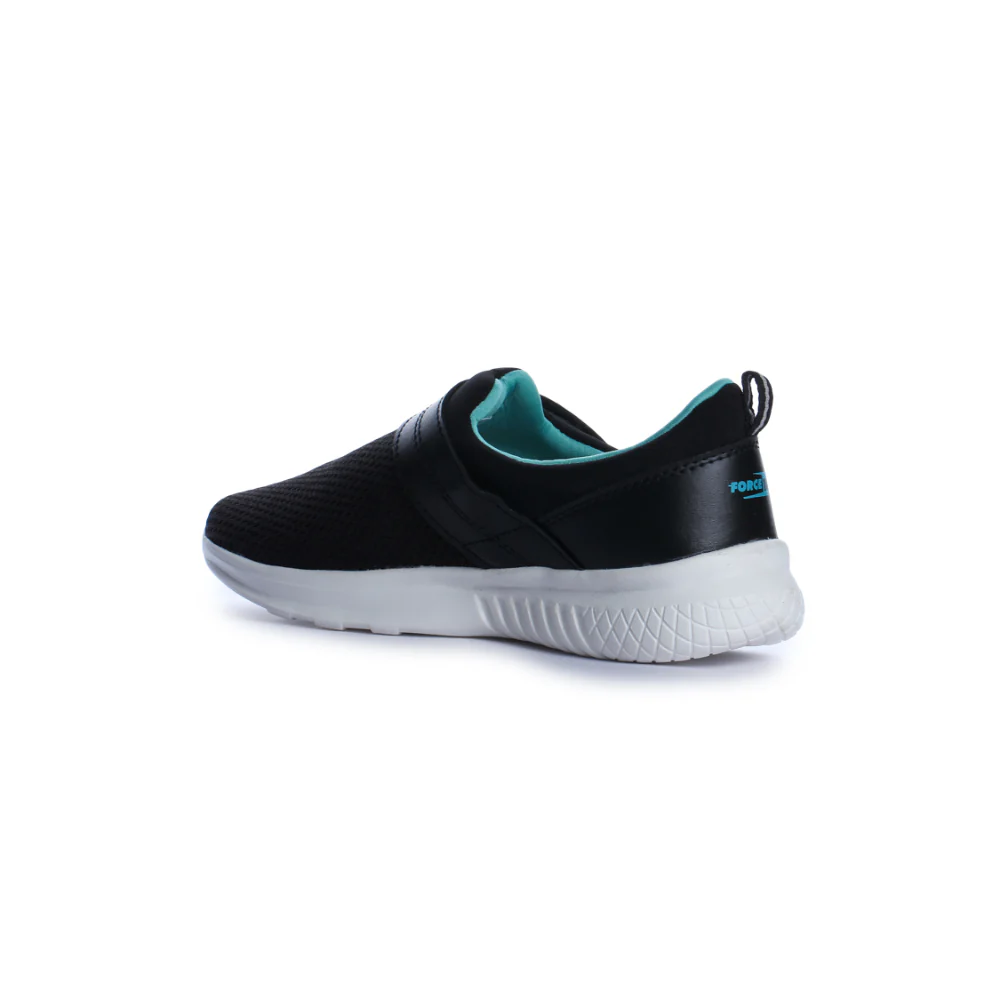 Force 10 Sports Black Slip-on Walking Shoes For Men VISION-3 By Liberty - Image 3
