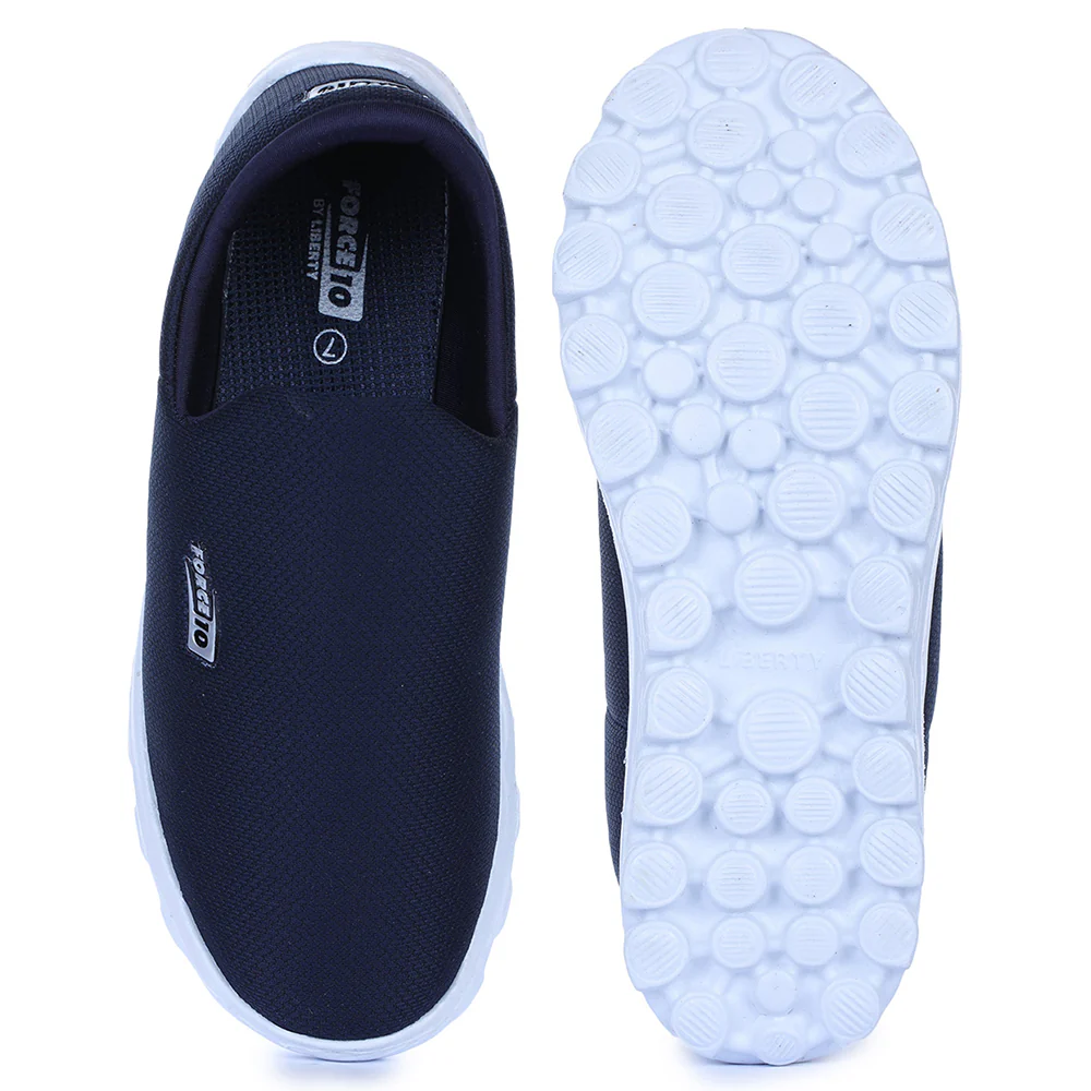 Force 10 Sports Blue Slip-on Walking Shoes For Men D7-01E By Liberty - Image 5
