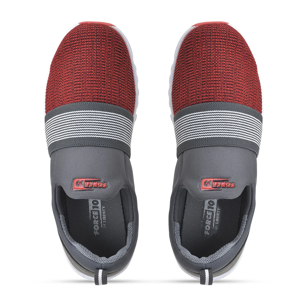Force 10 Sports Red Slip-on Walking Shoes For Men FLEXPRO-15 By Liberty - Image 5