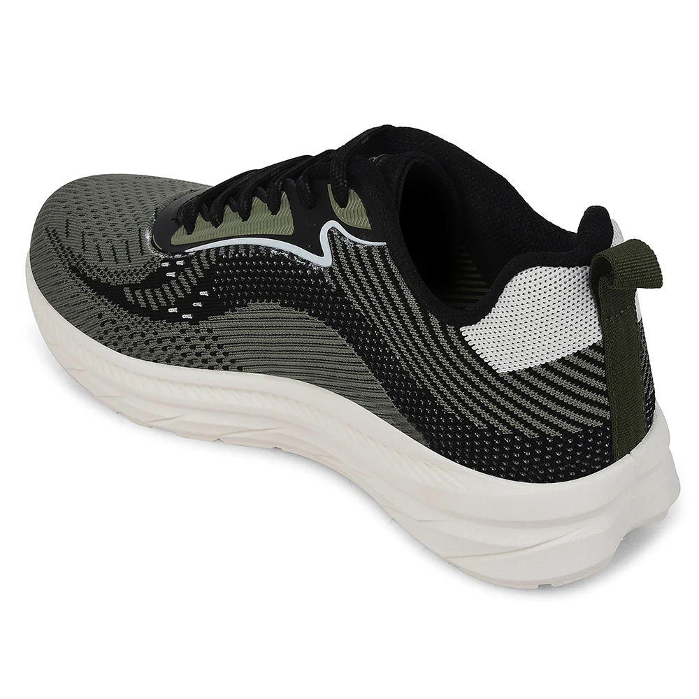 Force 10 Olive Green Sports Lacing Running Shoes For Men MATCHER-8E By Liberty - Image 6
