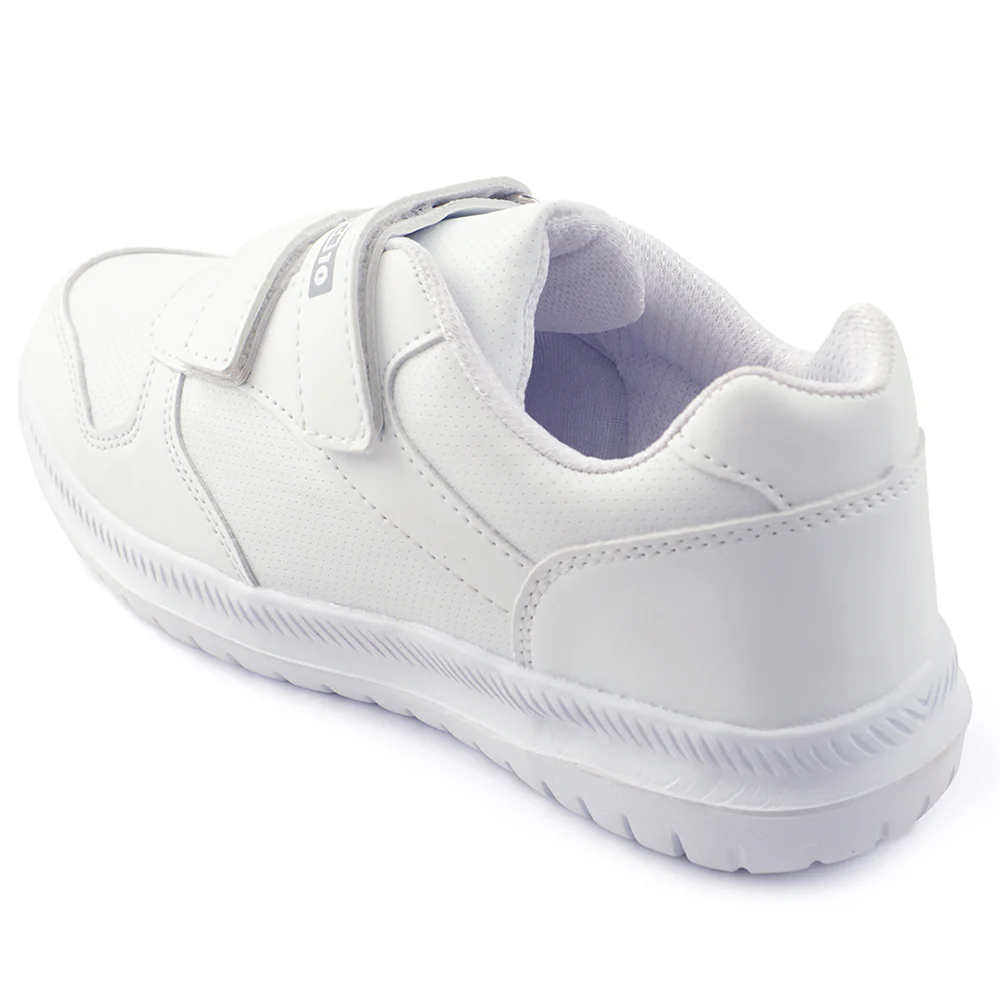 Force 10 White Non Lacing Uniform School Shoes For Kids SKOLPRO-V By Liberty - Image 9