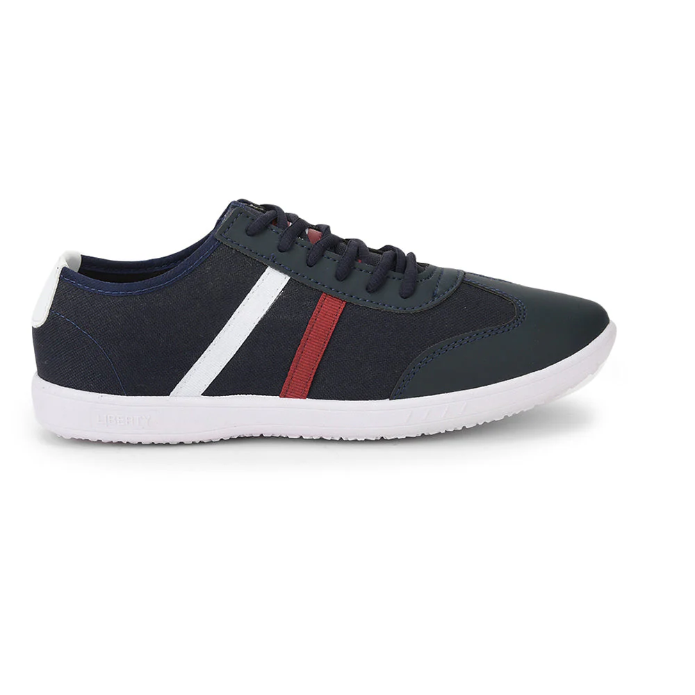Force 10 Lacing Navy Blue Casual Shoes For Men DYLAN-1E by Liberty - Image 2
