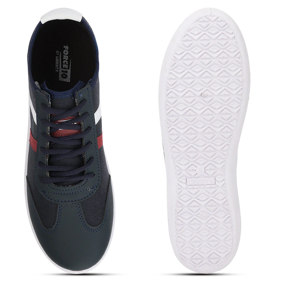 Force 10 Lacing Navy Blue Casual Shoes For Men DYLAN-1E by Liberty - Image 3