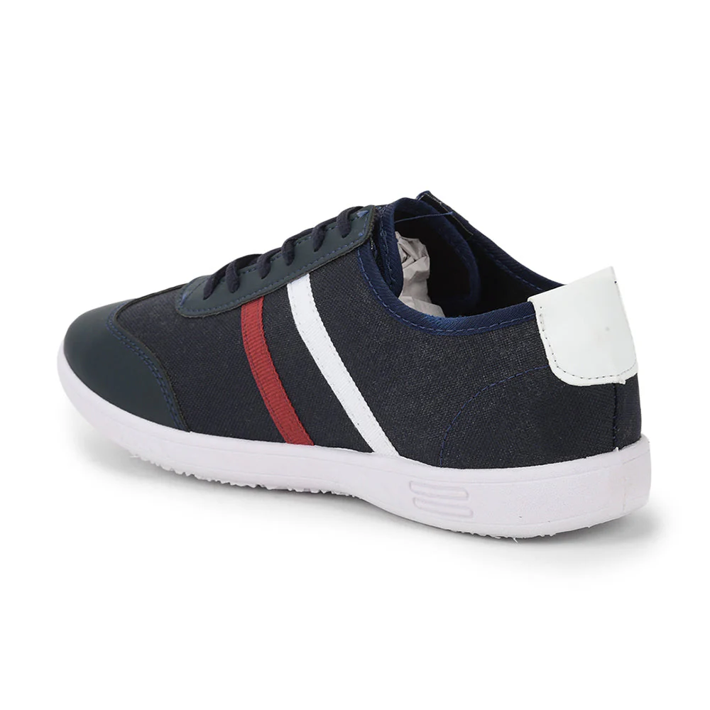 Force 10 Lacing Navy Blue Casual Shoes For Men DYLAN-1E by Liberty - Image 5