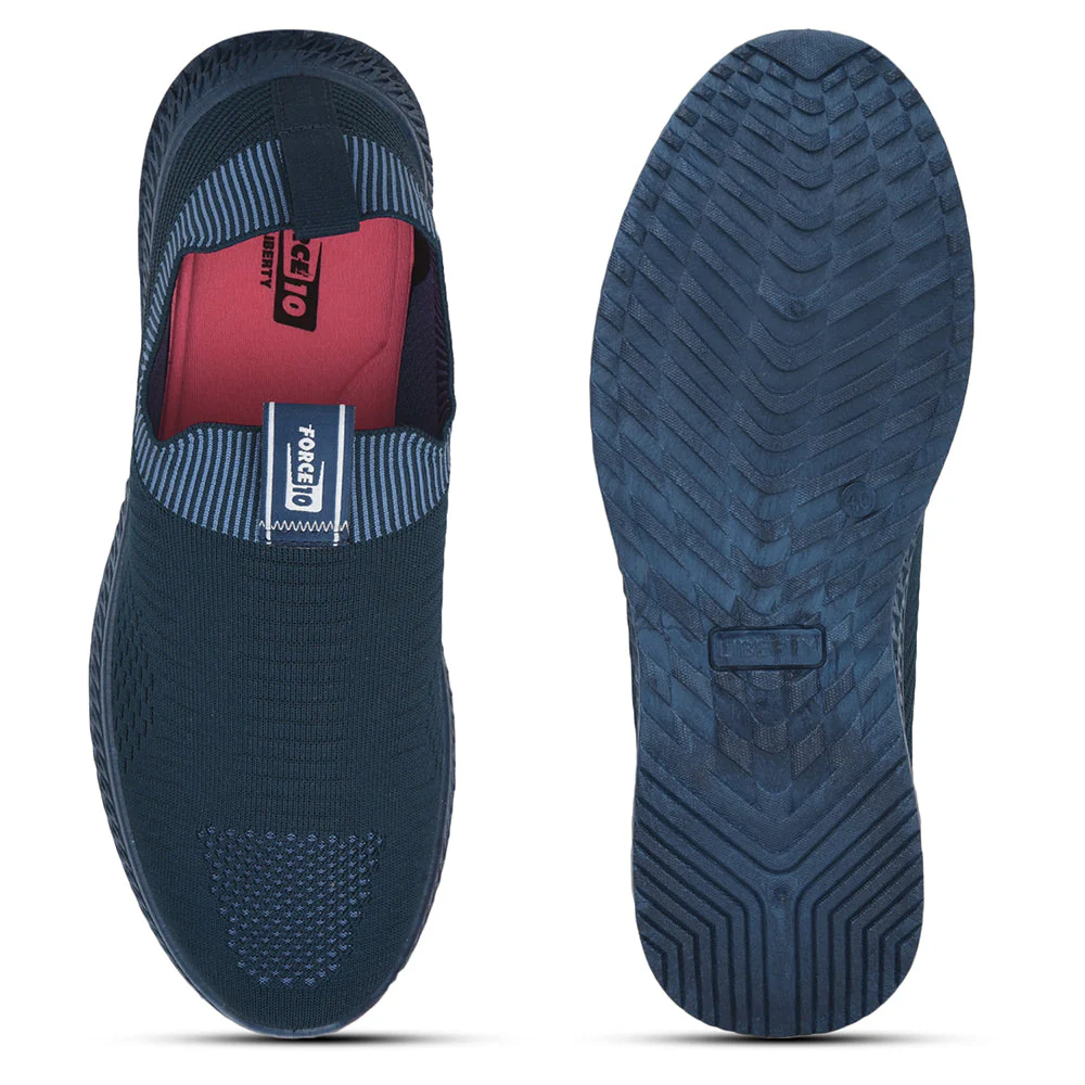 Force 10 Sports Non Lacing Shoe For Ladies (T.Blue) GRACE-4 By Liberty - Image 5
