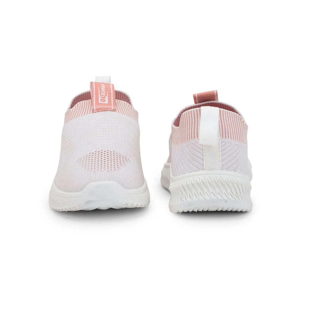 Force 10 Sports Non Lacing Shoe For Ladies (White) GRACE-4 By Liberty - Image 4