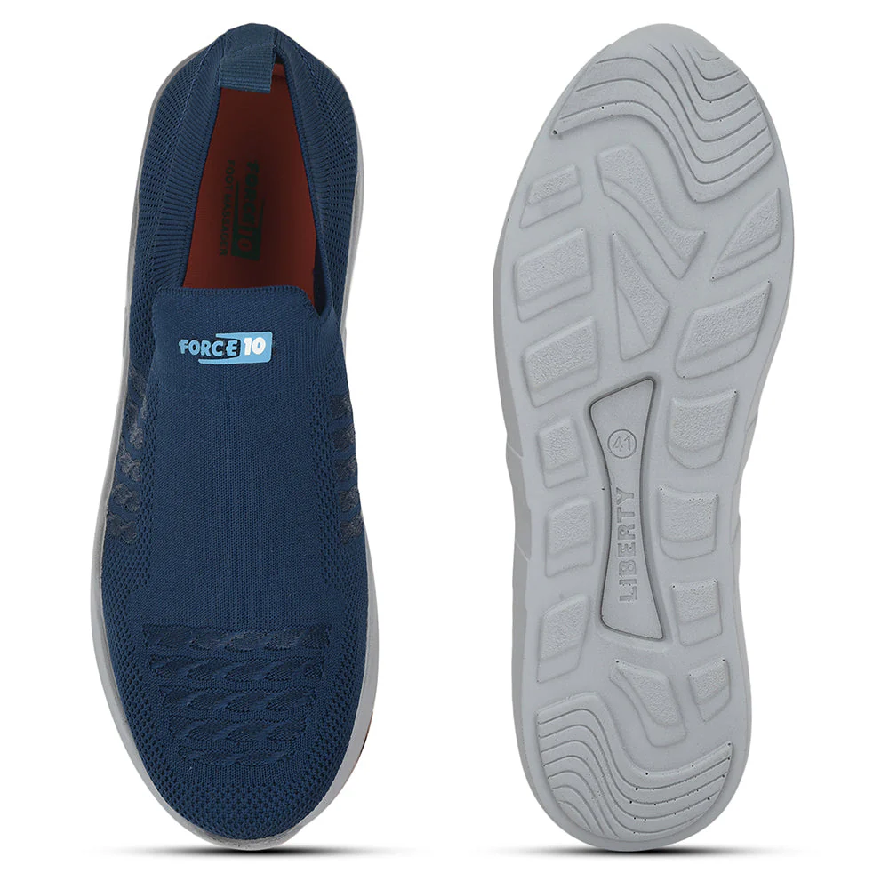 Force 10 Sports Non Lacing Shoes For Ladies (T.Blue) AVILA-42 By Liberty - Image 5
