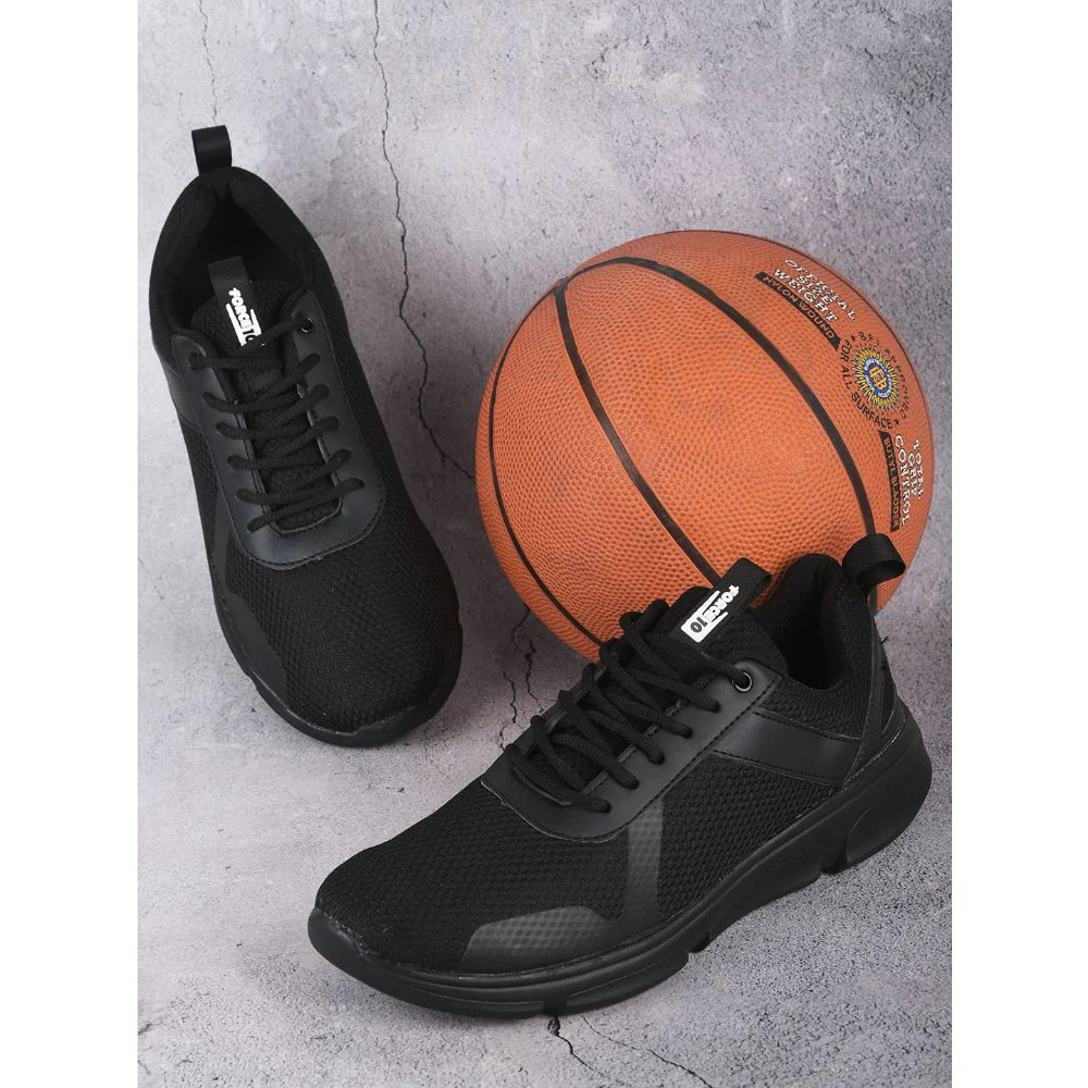 FORCE 10 Sports Walking Shoe For Men (Black) ROGER-E By Liberty - Image 3