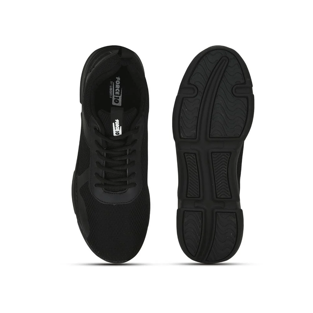 FORCE 10 Sports Walking Shoe For Men (Black) ROGER-E By Liberty - Image 4