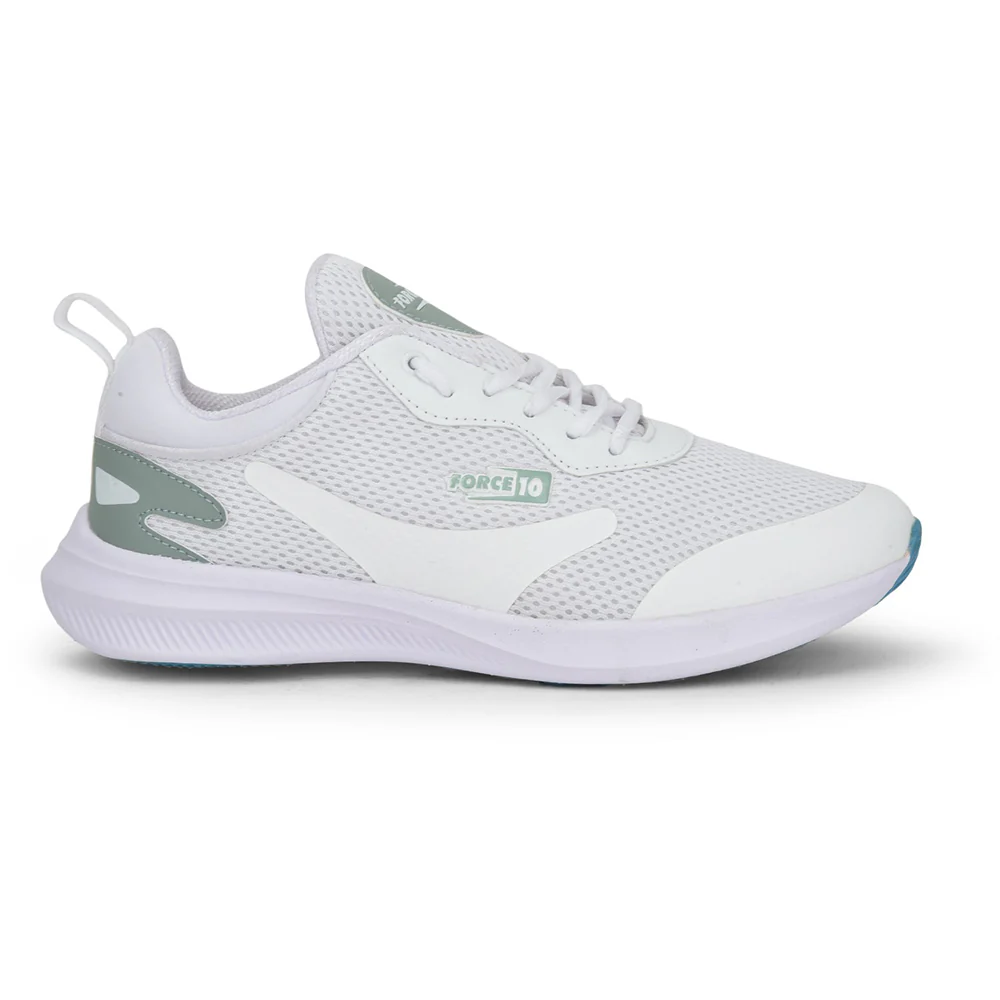 Force 10 Sports Walking Shoes For Men (White) READY-E By Liberty - Image 2